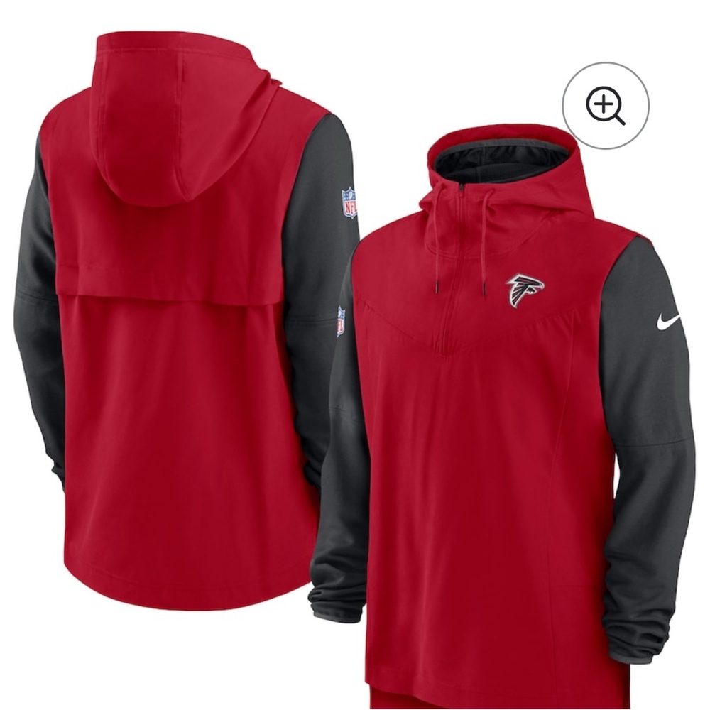 Atlanta Falcons Nike Sideline Player Quarter-Zip Hoodie - Red/Black